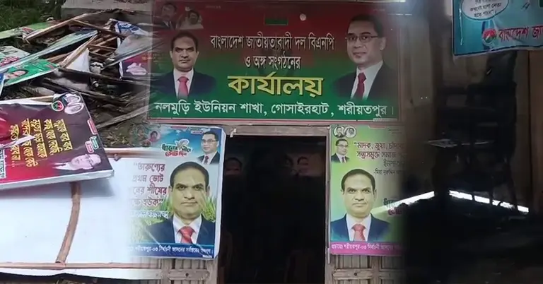 বিএনপির কার্যালয়ে আগুন